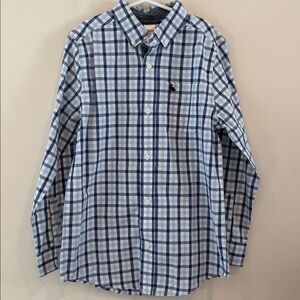 Gymboree 100% Cotton Blue and White Plaid Button-Down Shirt
